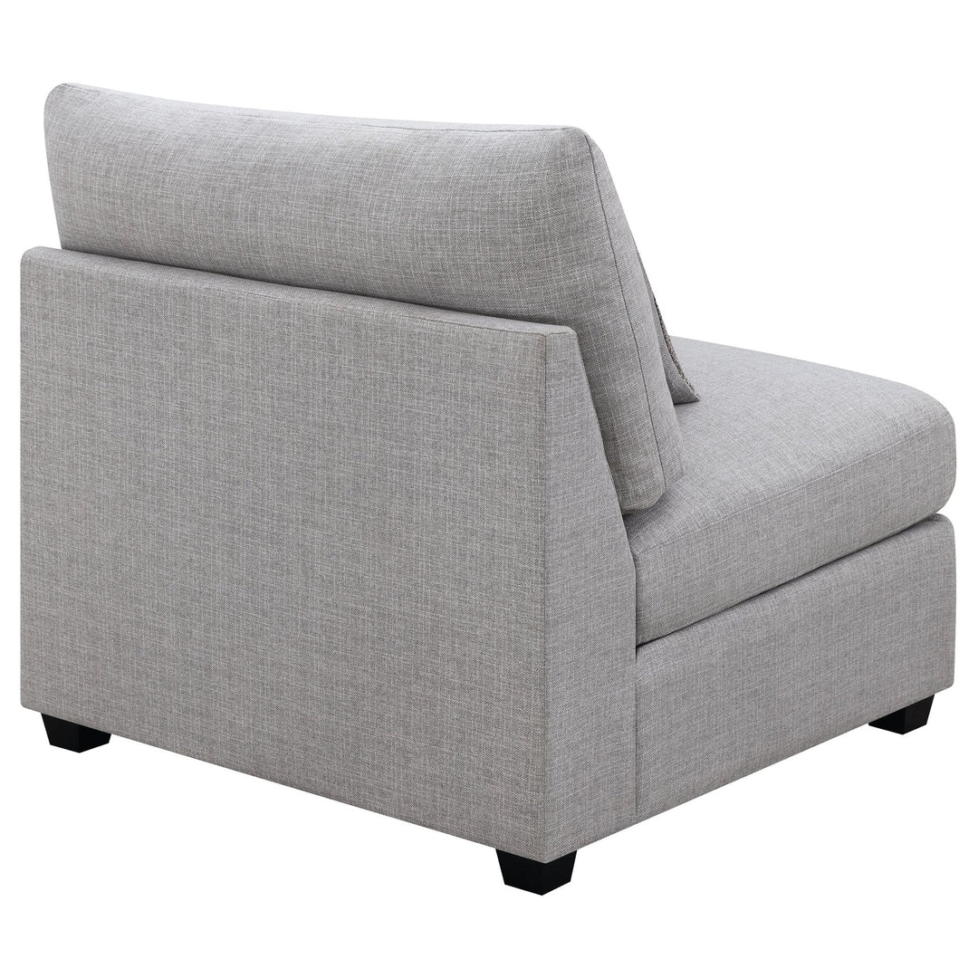 Cambria Upholstered Armless Chair Grey - What&
