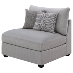 Cambria Upholstered Armless Chair Grey - What&