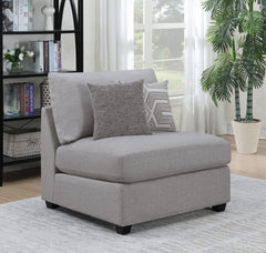 Cambria Upholstered Armless Chair Grey - What&