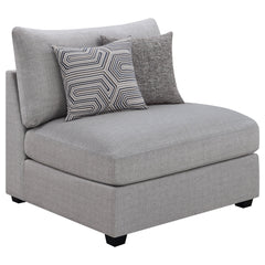 Cambria Upholstered Armless Chair Grey - What&