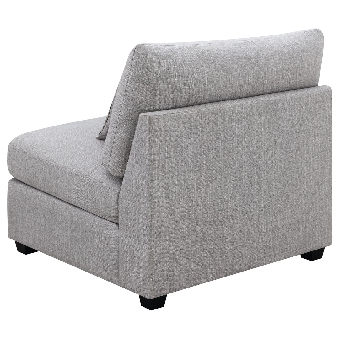 Cambria Upholstered Armless Chair Grey - What&