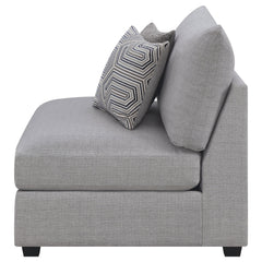 Cambria Upholstered Armless Chair Grey - What&