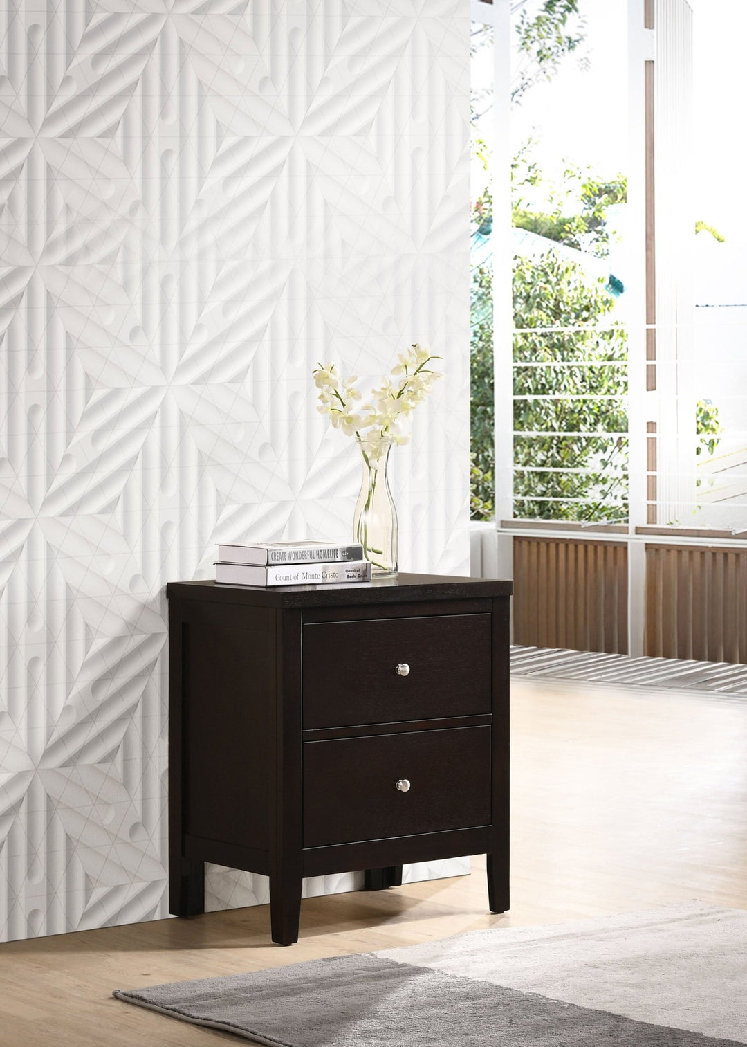 Carlton 2-drawer Nightstand Cappuccino - What&