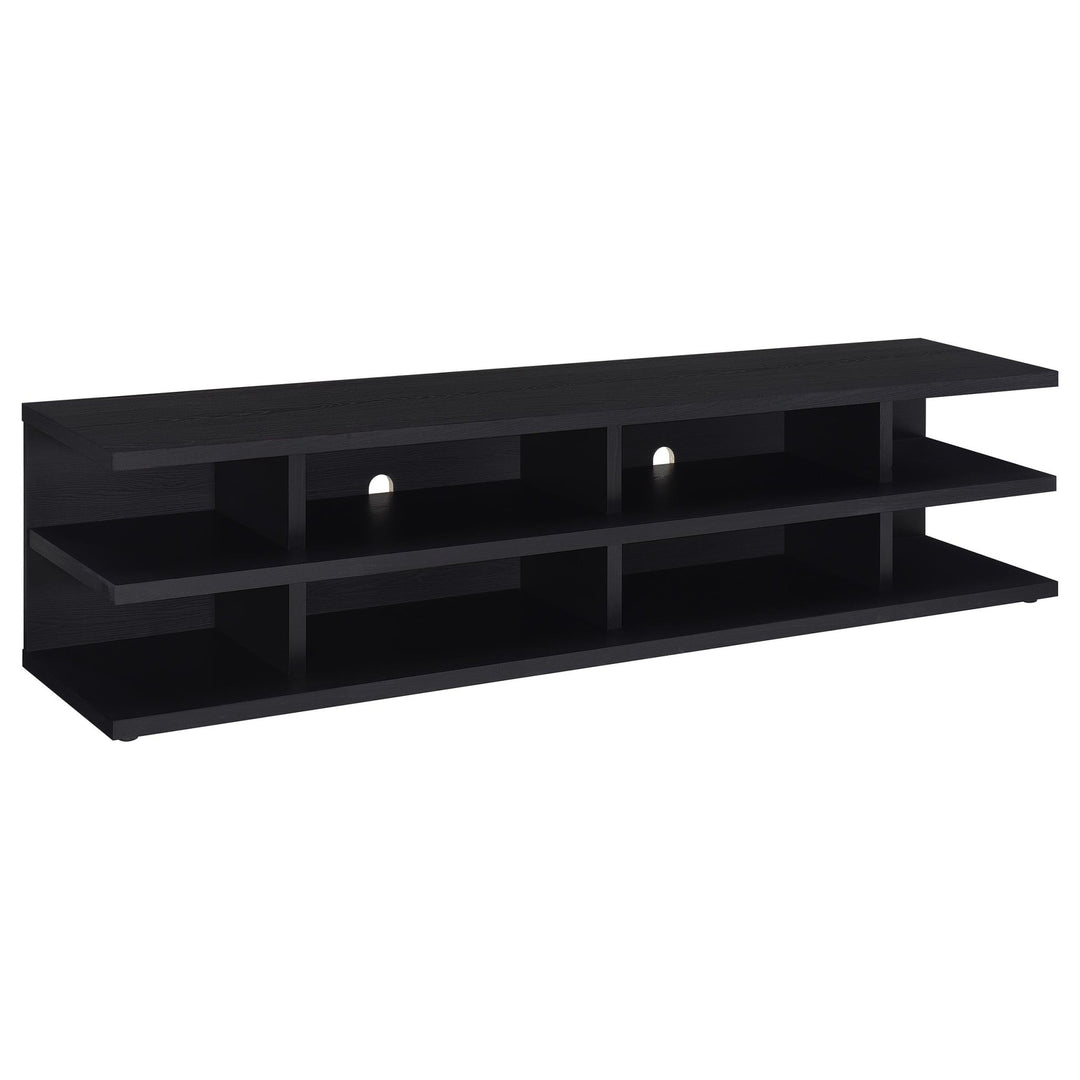 Cartmill 78-inch 2-tier TV Stand Media Console Black - What's New Furniture Portland