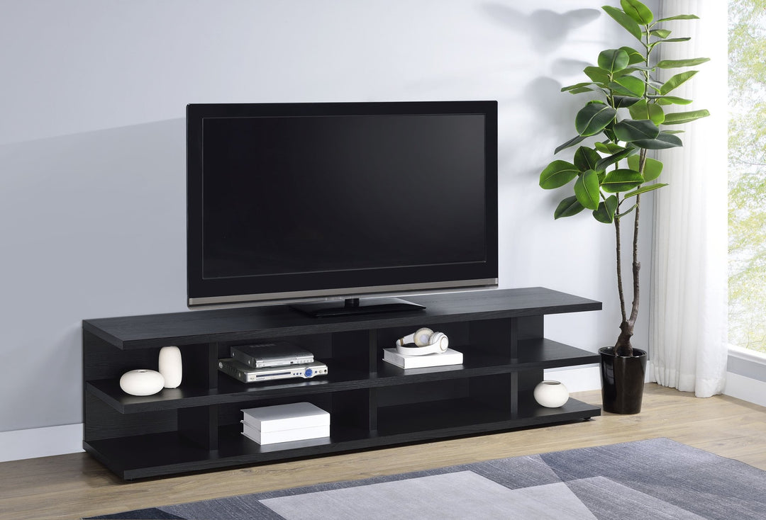 Cartmill 78-inch 2-tier TV Stand Media Console Black - What&
