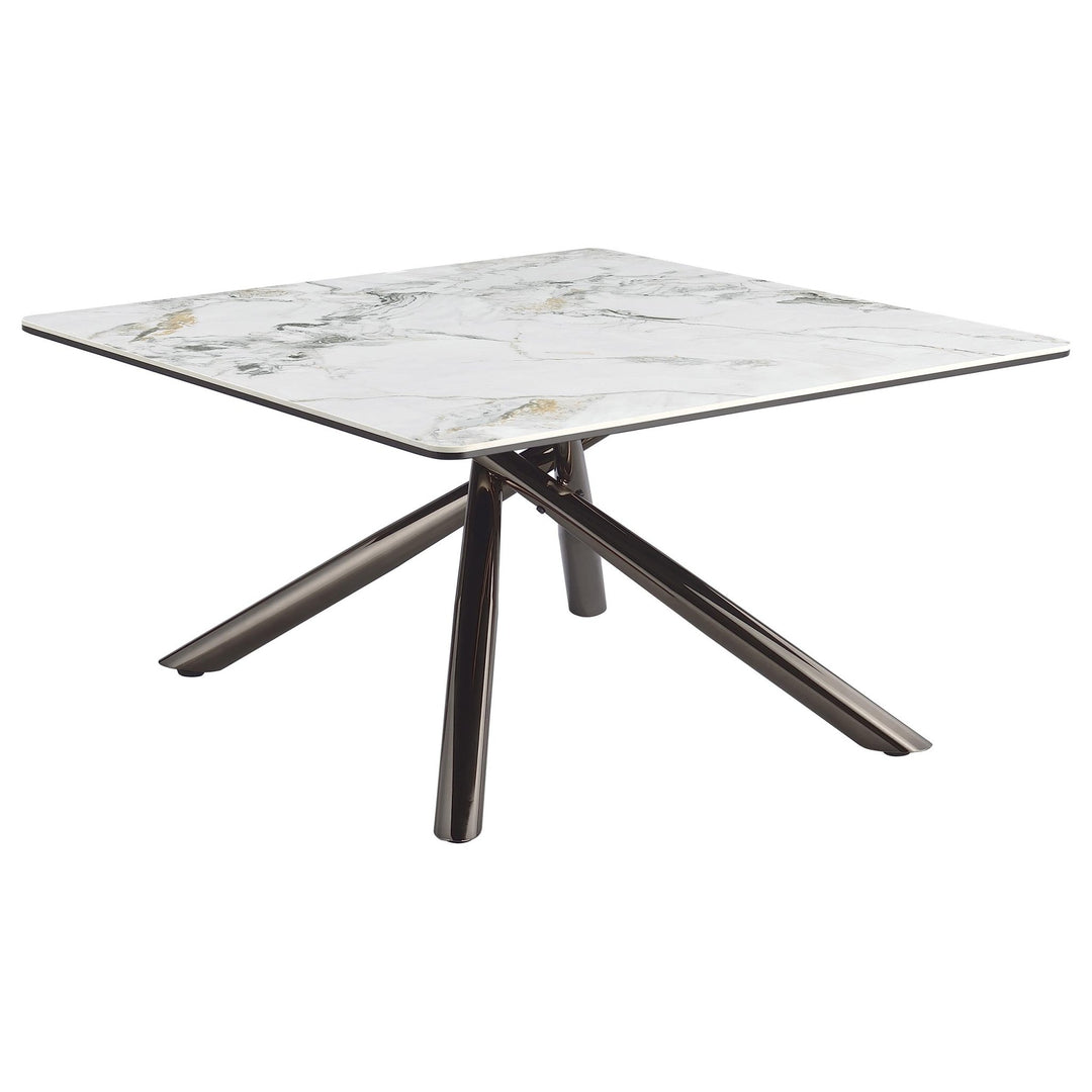 Carvell Square Sintered Stone Top Coffee Table Mirage White - What&