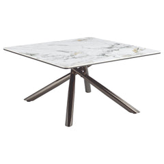 Carvell Square Sintered Stone Top Coffee Table Mirage White - What&