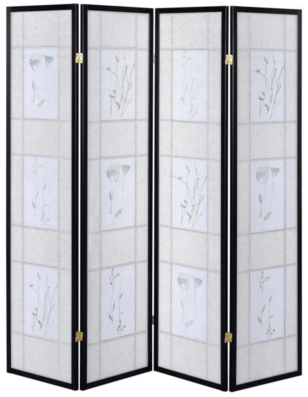 Catabella 4-Panel Room Divider Folding Shoji Screen Floral - What&