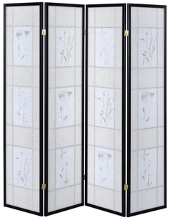 Catabella 4-Panel Room Divider Folding Shoji Screen Floral - What&