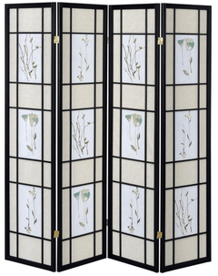 Catabella 4-Panel Room Divider Folding Shoji Screen Floral - What&