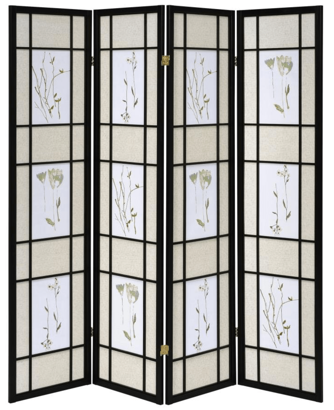 Catabella 4-Panel Room Divider Folding Shoji Screen Floral - What&