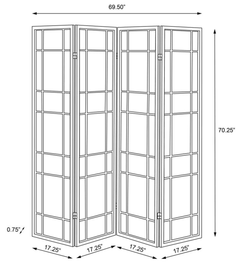 Catabella 4-Panel Room Divider Folding Shoji Screen Floral - What&