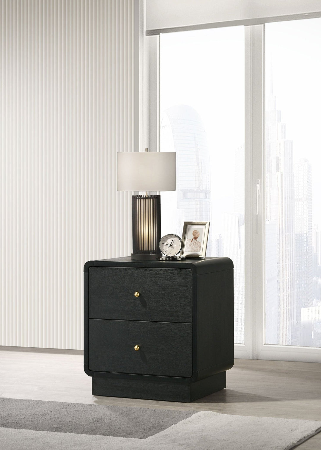 Cavelle 2-drawer Nightstand Bedside Table Black - What&