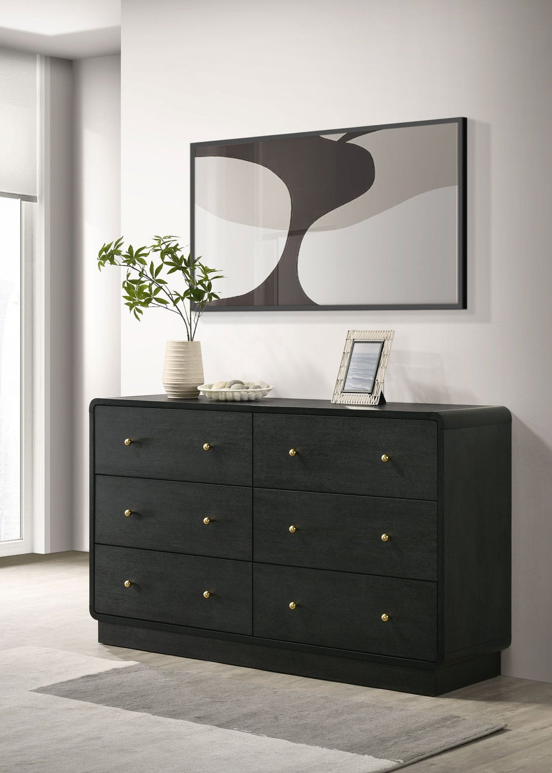 Cavelle 6-drawer Dresser Cabinet Black - What&