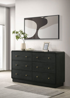 Cavelle 6-drawer Dresser Cabinet Black - What&