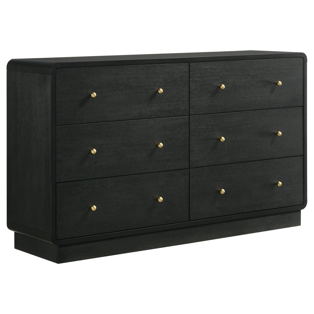Cavelle 6-drawer Dresser Cabinet Black - What's New Furniture Portland