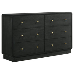 Cavelle 6-drawer Dresser Cabinet Black - What&