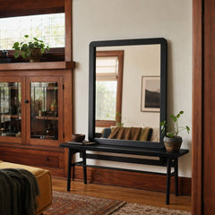 Cavelle Dresser Mirror Black styled in Portland Hawthorne Craftsmbungalow living room - What&