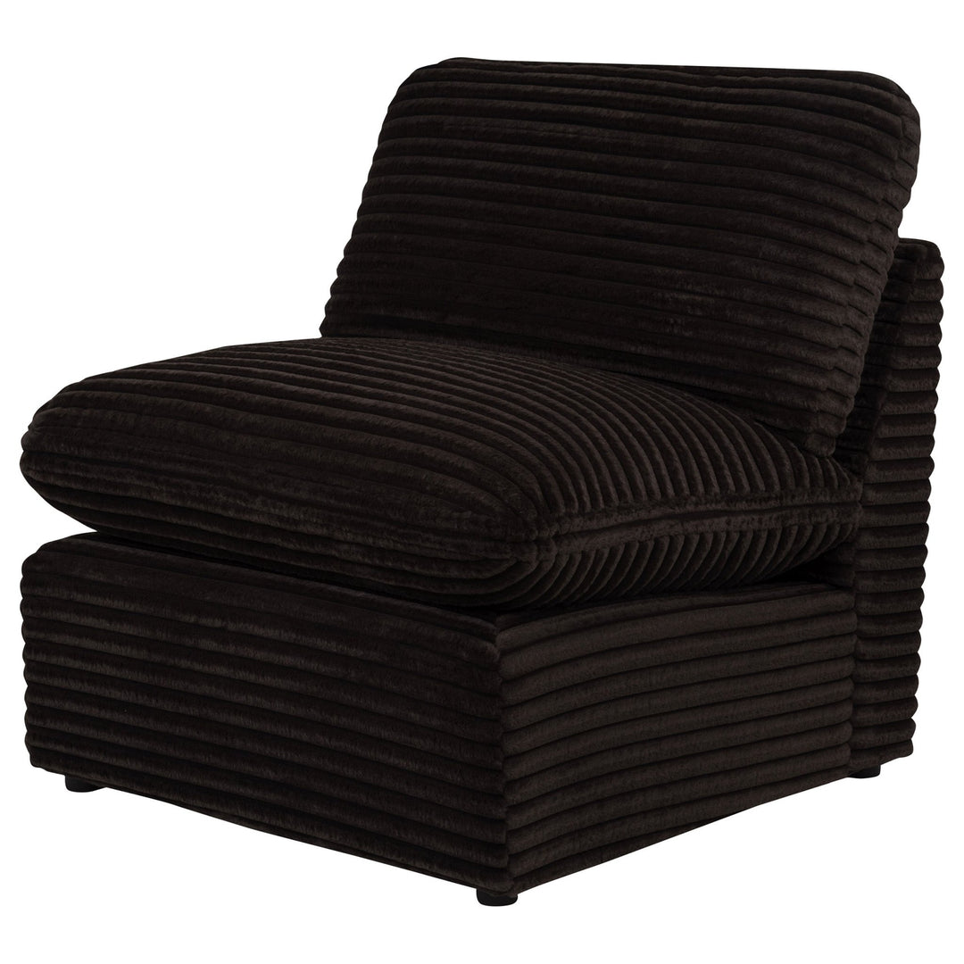 Collins Modular Armless Chair Chocolate Brown - What&