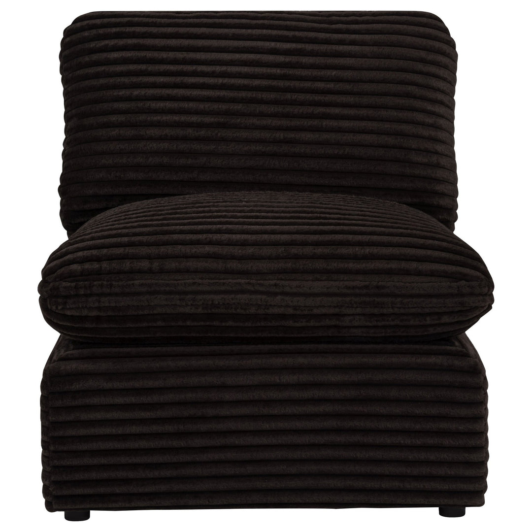 Collins Modular Armless Chair Chocolate Brown - What&