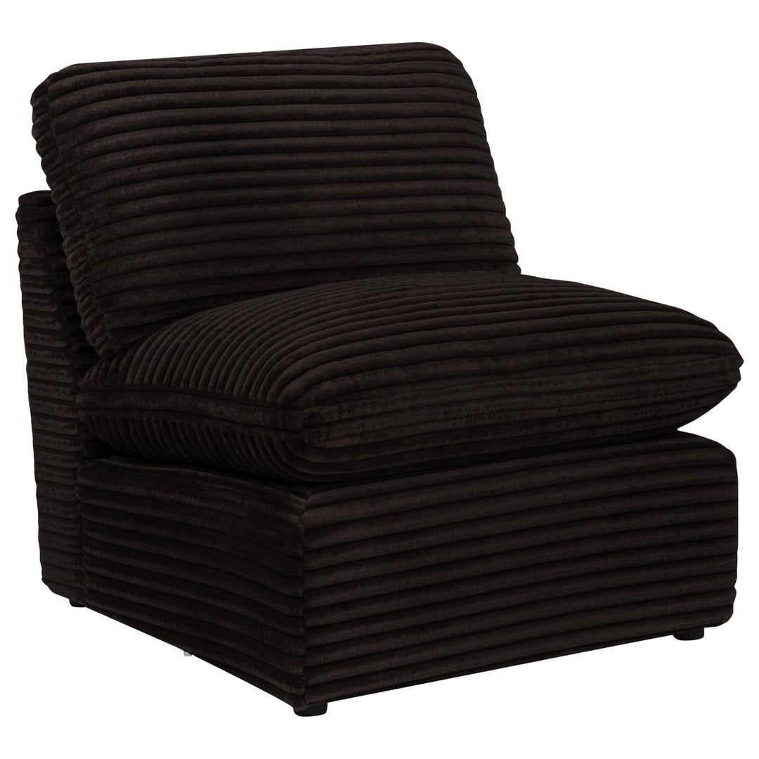 Collins Modular Armless Chair Chocolate Brown - What's New Furniture Portland