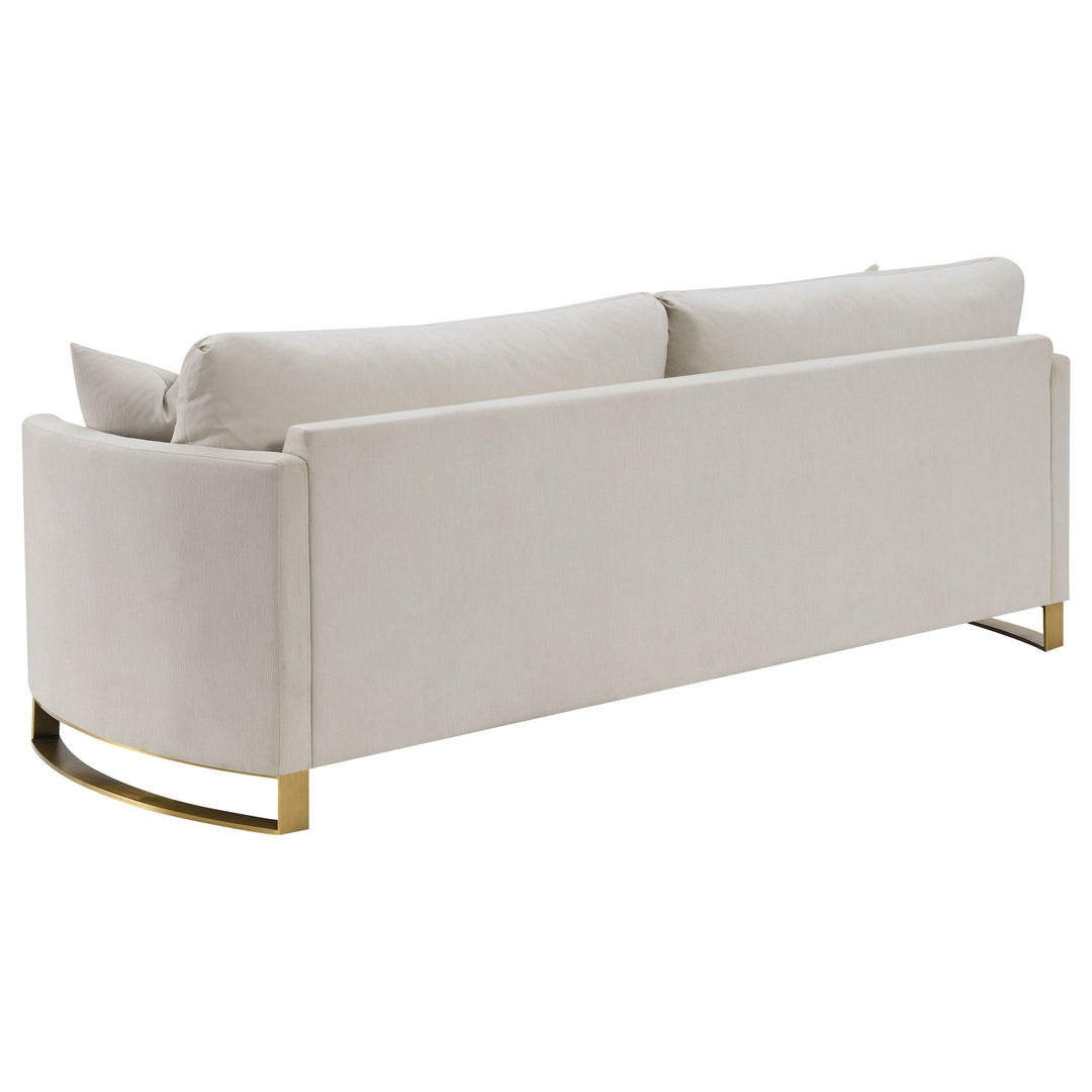 Corliss Upholstered Curved Track Arm Sofa Beige - What&