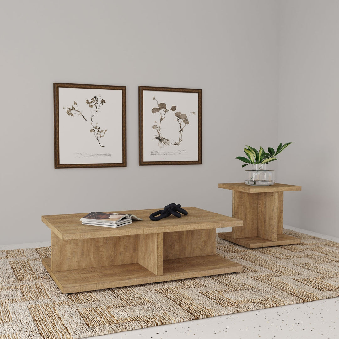Cortona 2-piece Coffee and End Table Set Mango - What's New Furniture Portland