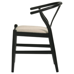 Crestmont Wood Wishbone Dining Side Chair Black (Set of 2) - What&