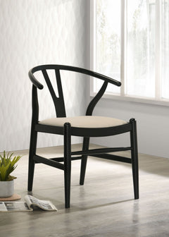 Crestmont Wood Wishbone Dining Side Chair Black (Set of 2) - What&