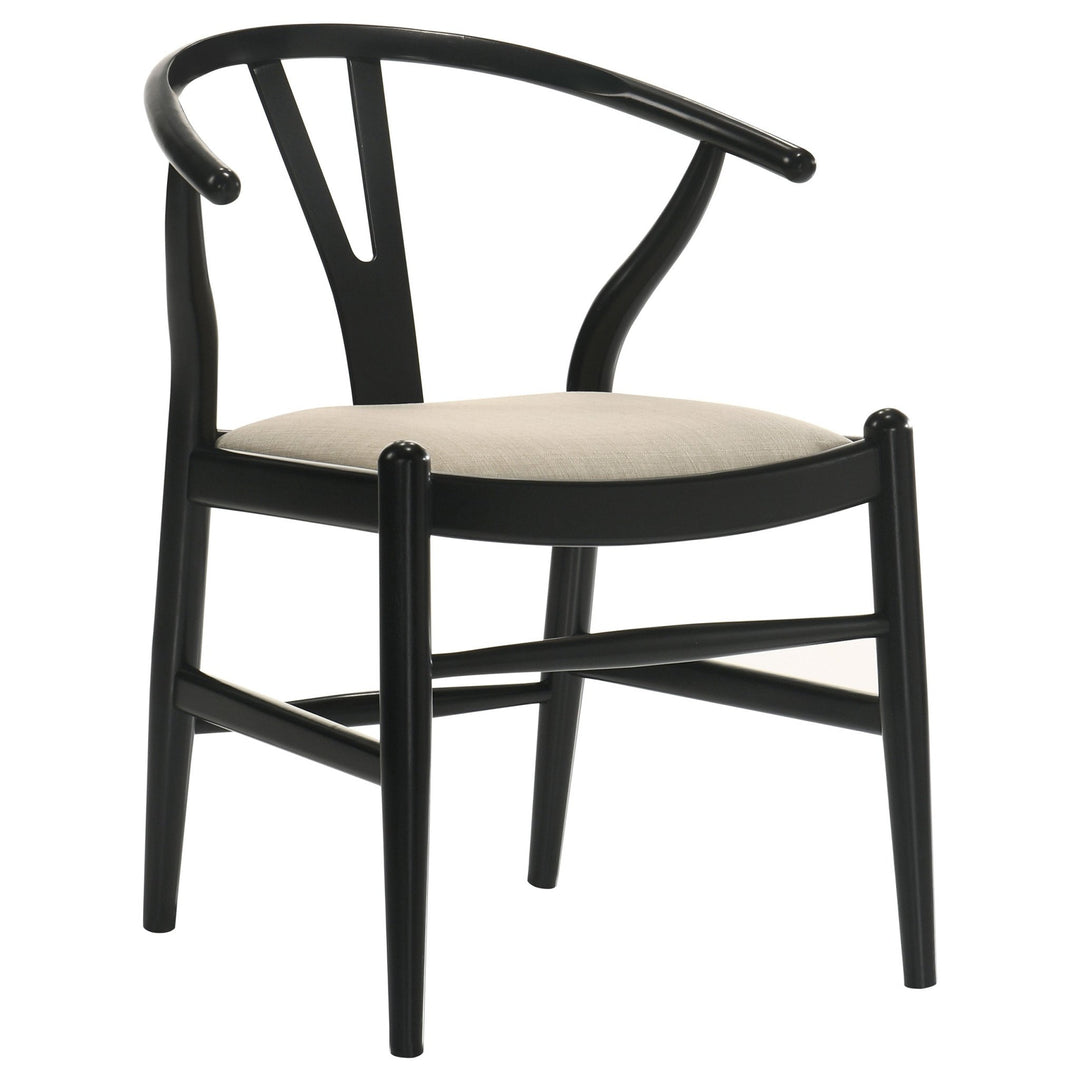 Crestmont Wood Wishbone Dining Side Chair Black (Set of 2) - What&