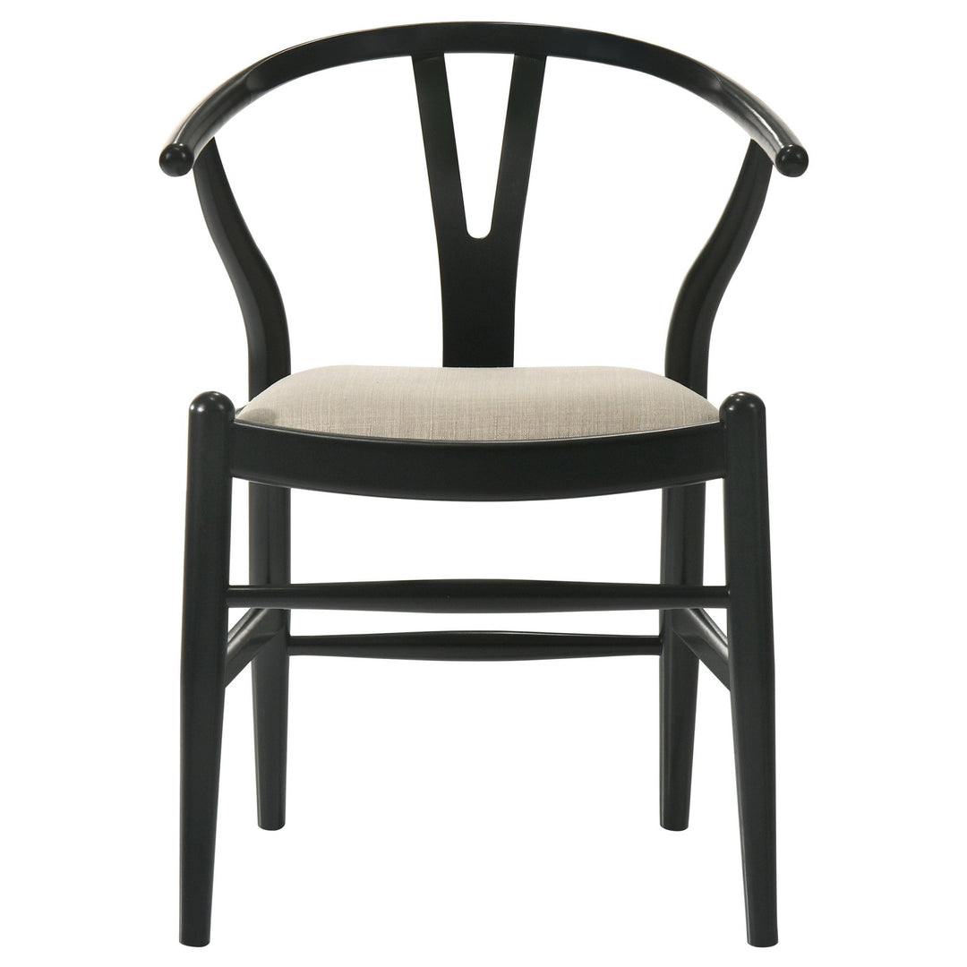 Crestmont Wood Wishbone Dining Side Chair Black (Set of 2) - What&