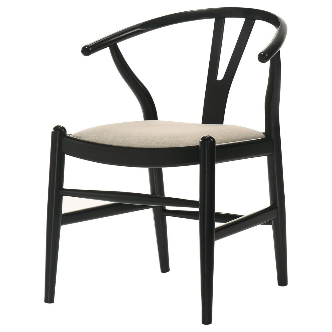 Crestmont Wood Wishbone Dining Side Chair Black (Set of 2) - What&