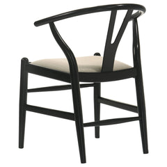 Crestmont Wood Wishbone Dining Side Chair Black (Set of 2) - What&