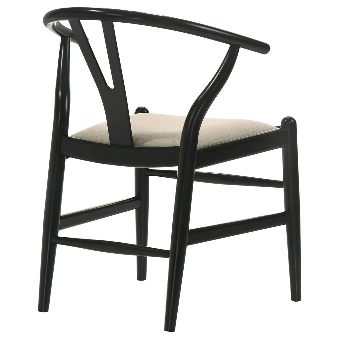 Crestmont Wood Wishbone Dining Side Chair Black (Set of 2) - What&