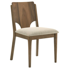 Crestmore Dining Chair Upholstered Seat Walnut (Set of 2) - What&