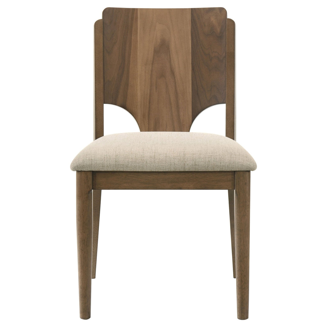 Crestmore Dining Chair Upholstered Seat Walnut (Set of 2) - What&