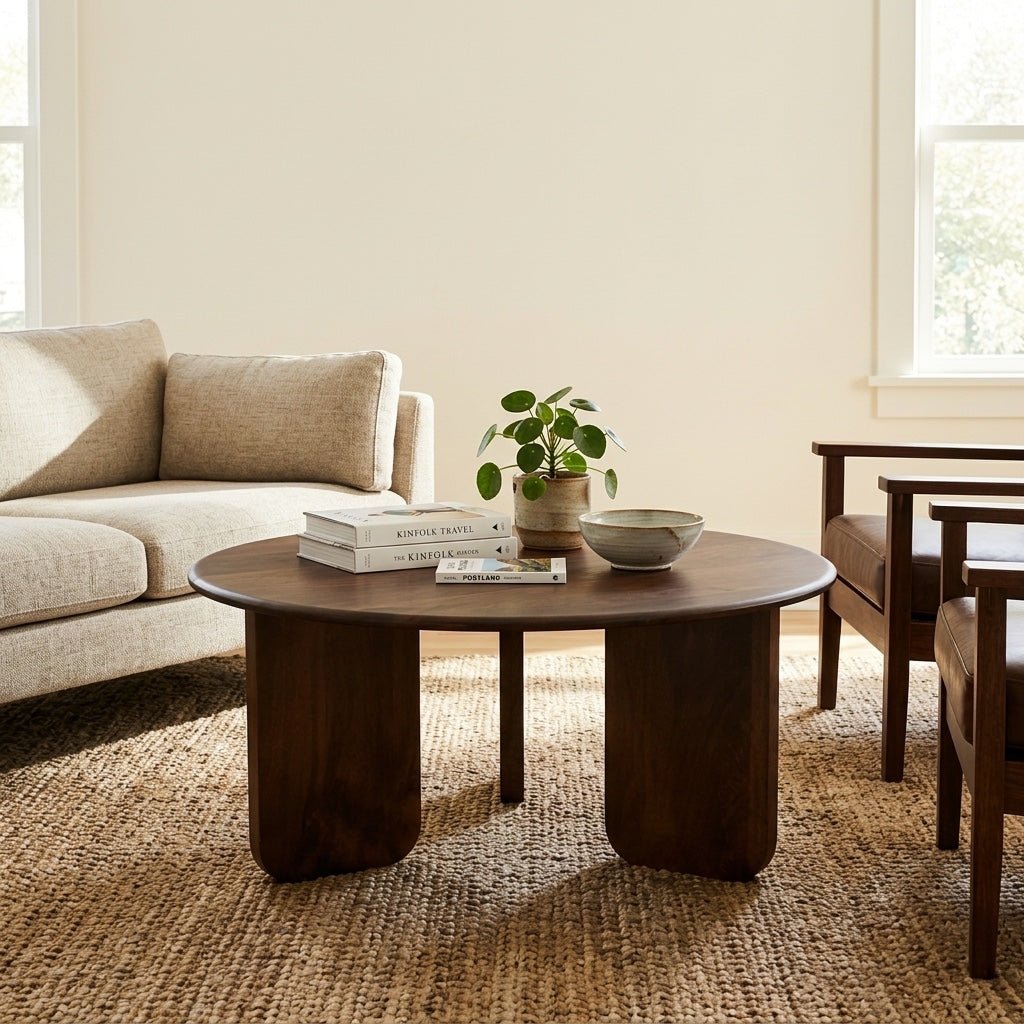 Dale Coffee Table styled in a bright Portland mid-century modern interior - Whats New Furniture