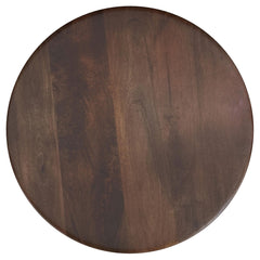 Dale Round Solid Mango Wood Side End Table Brown - What&