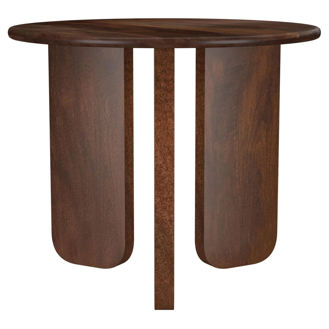 Dale Round Solid Mango Wood Side End Table Brown - What&