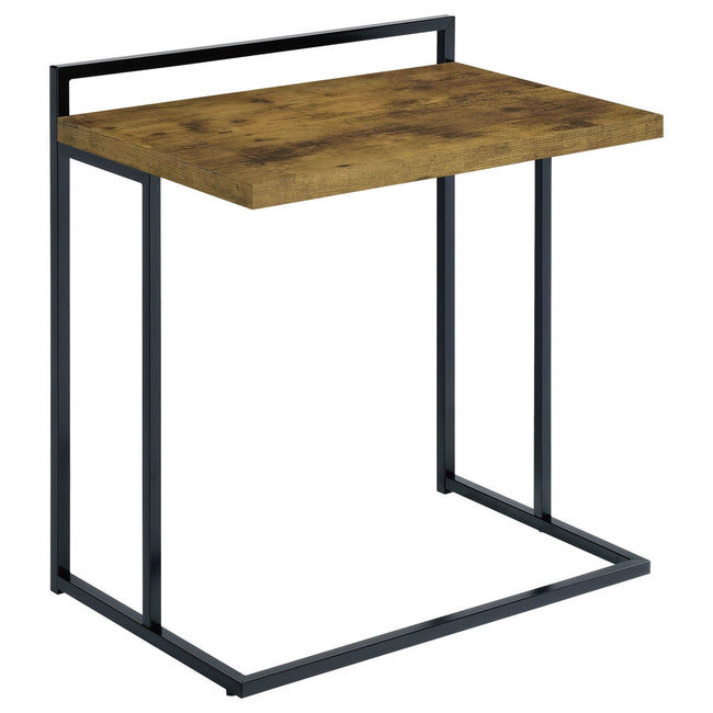 Dani Rectangular C-Shaped Sofa Side Table Rustic Nutmeg - What's New Furniture Portland