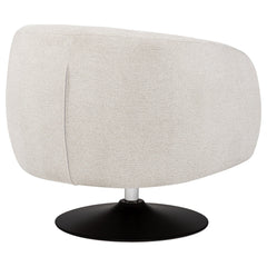Dave Upholstered Barrel Back Swivel Club Chair Beige - What&