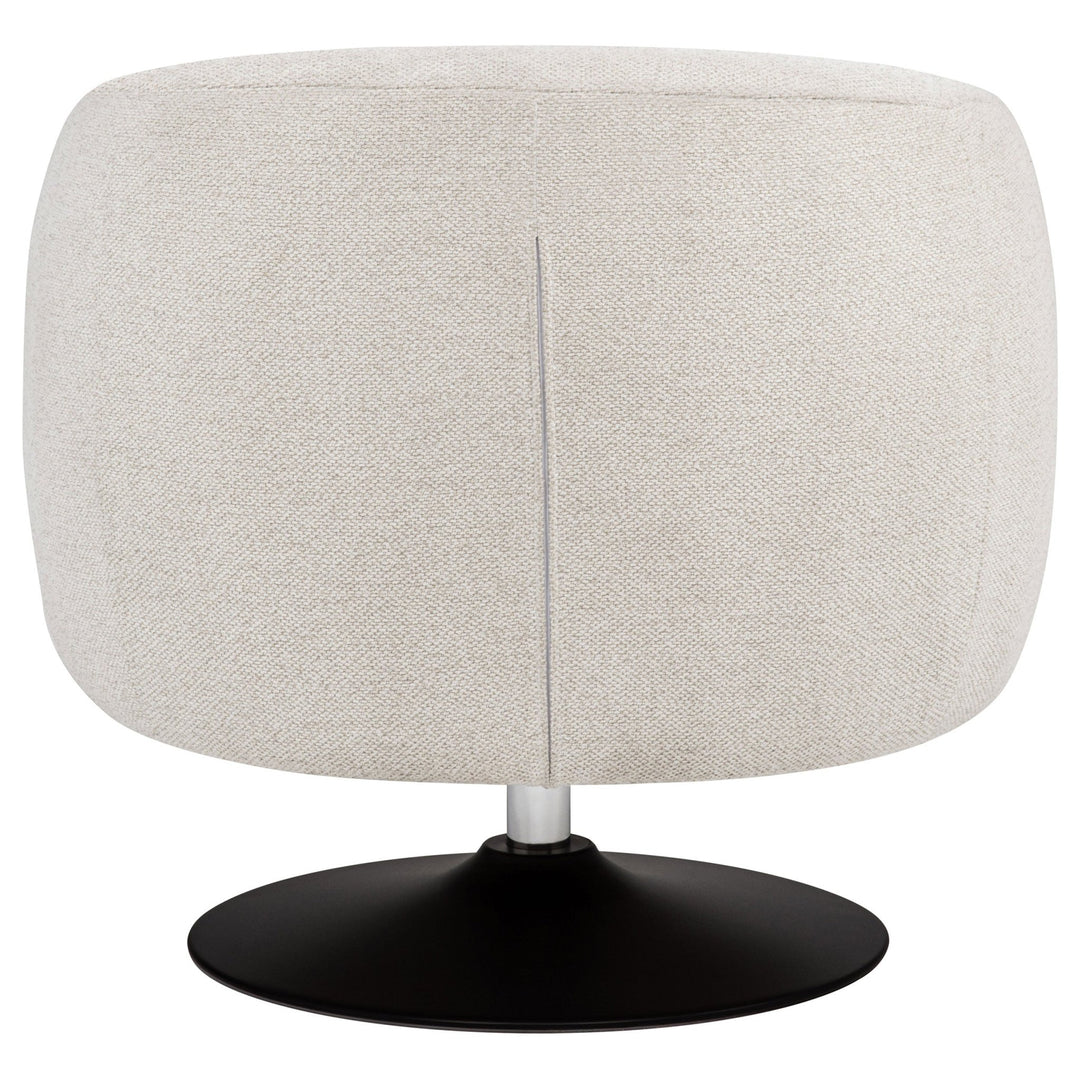 Dave Upholstered Barrel Back Swivel Club Chair Beige - What&
