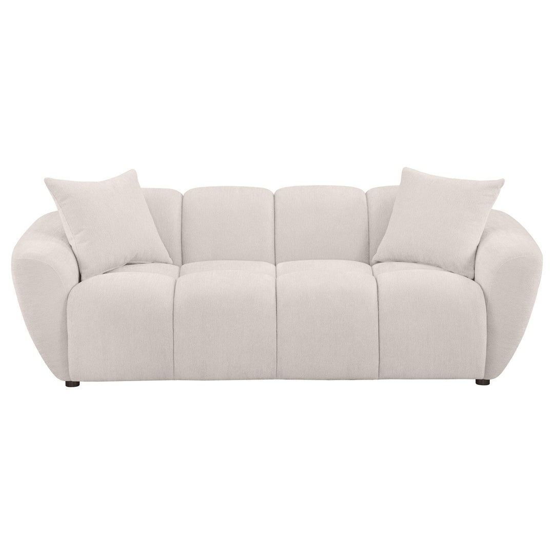 Destino Chenille Upholstered Splayed Arm Sofa Greige - What&