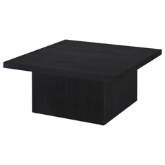 Devar Square Engineered Wood Cocktail Coffee Table Black - What&