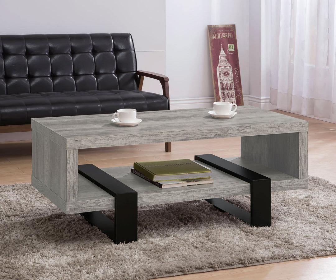 Dinard Engineered Wood Cocktail Coffee Table Grey Driftwood - What&