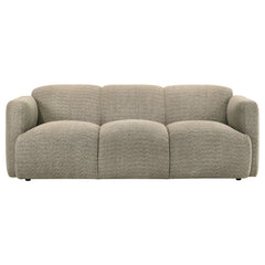 Dorset Fabric Upholstered Round Track Arm Sofa Brown - What&