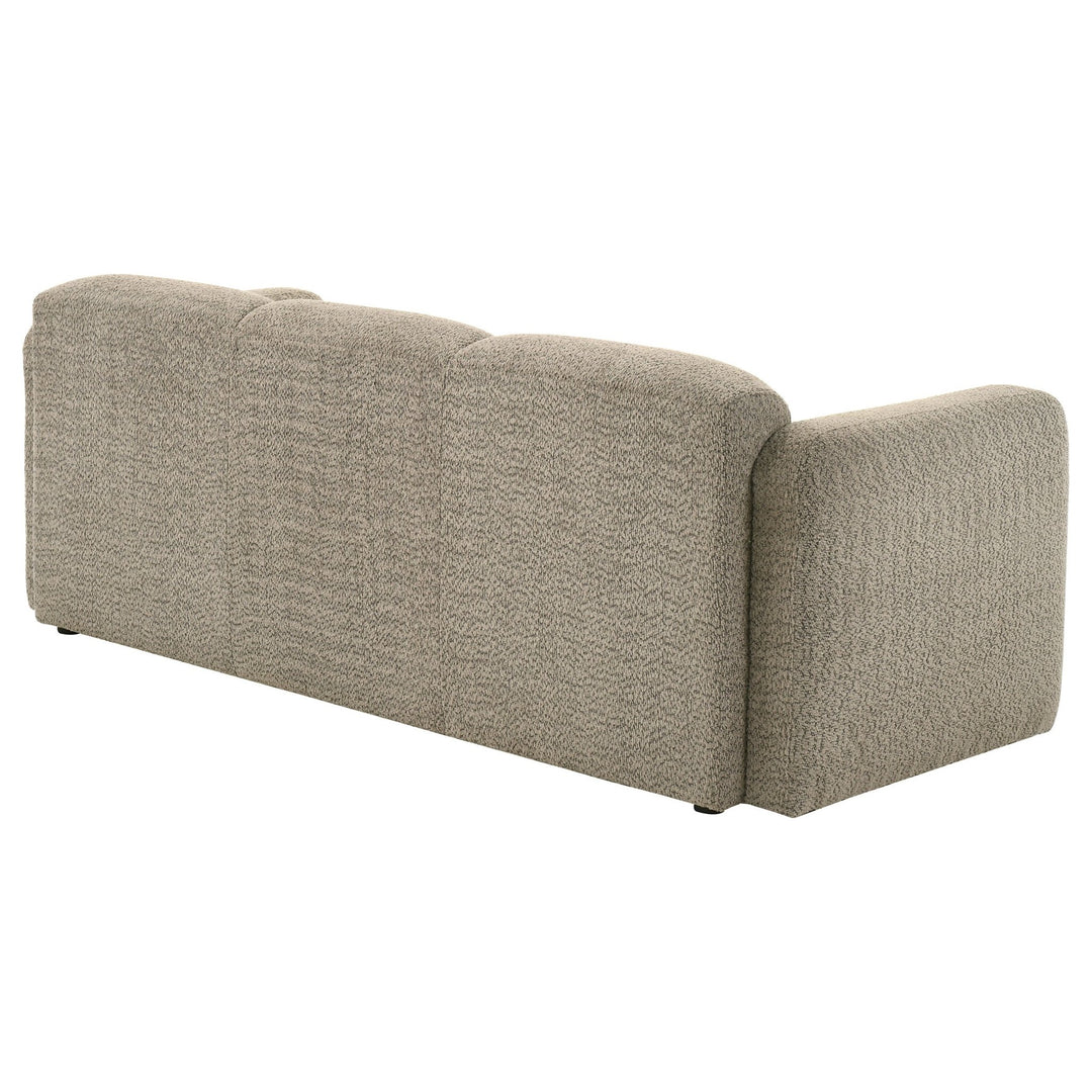 Dorset Fabric Upholstered Round Track Arm Sofa Brown - What&