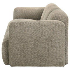 Dorset Fabric Upholstered Round Track Arm Sofa Brown - What&