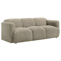 Dorset Fabric Upholstered Round Track Arm Sofa Brown - What&