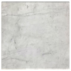 Ebby Square Genuine Marble Top Metal End Table White - What&